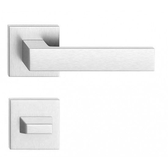 Manere usi CUBE crom satin cu rozeta wc