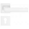 Manere usi CUBE ( FOCUS ) slim alb mat cu rozeta yala