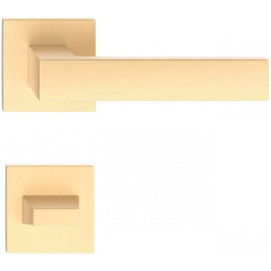 Manere usi CUBE slim auriu satin cu rozeta wc