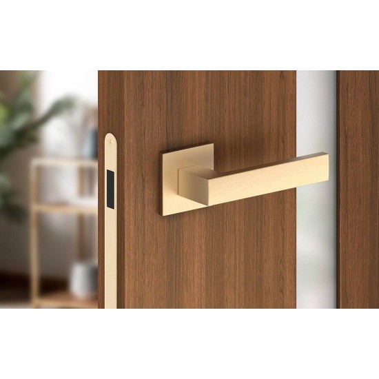 Manere usi CUBE slim auriu satin cu rozeta wc
