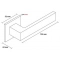 Manere usi CUBE slim auriu satin cu rozeta wc