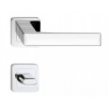 Manere usi Deco crom lucios decor alb cu rozeta wc