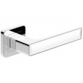 Manere usi Deco crom lucios decor alb cu rozeta wc