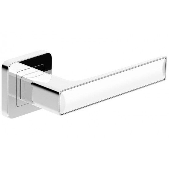 Manere usi Deco crom lucios decor alb cu rozeta wc