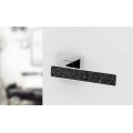 Manere usi Deco crom lucios cristale negre cu rozeta wc