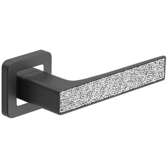 Manere usi Deco grafit cristale albe cu rozeta wc