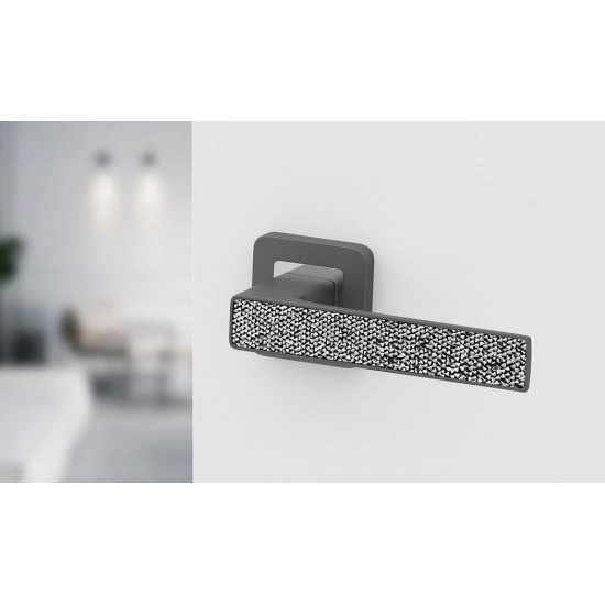 Manere usi Deco grafit cristale albe cu rozeta wc