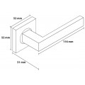 Manere usi Ergo cu rozeta cheie crom satin