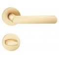 Manere usi Luna R slim auriu satin cu rozeta wc