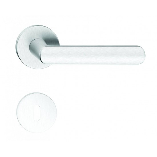 Manere usi Luna R slim crom satin cu rozeta cheie