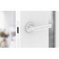 Manere usi Luna R slim crom satin cu rozeta cheie