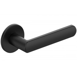 Manere usi LUNA R slim negru mat cu rozeta wc